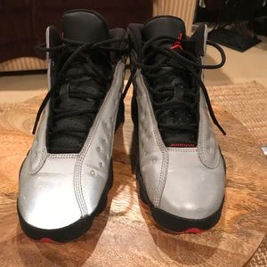 Jordan’s Black Silver and Red with box